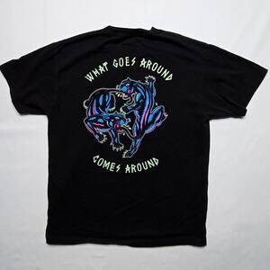 Lurking Class Tee What Goes Around Panther Graphic L Glow In The Dark Shirt